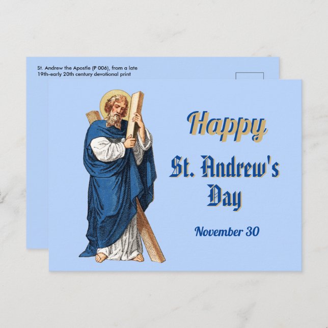 Generic Happy St. Andrew's Day Postcard (Front/Back)