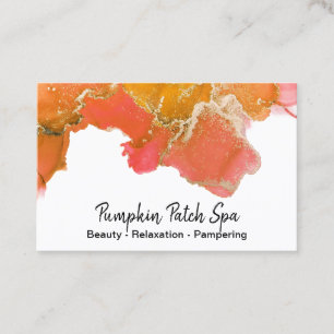 *~* Generic - Nails Hair Lashes Pink Gold Orange Business Card