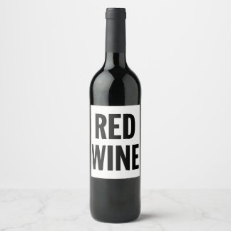 Generic Red Wine Label