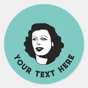 Generic Retro Female Classic Round Sticker