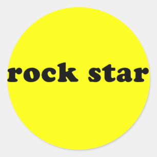 Generic ROCK STAR T shirt Classic Round Sticker