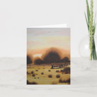 generic rustic woodland Landscape sunset art