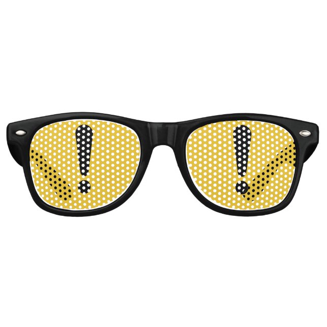 Generic Warning Exclamation Mark Retro Sunglasses (Front)