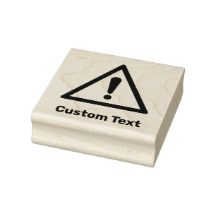 Generic Warning Triangle Sign Rubber Stamp