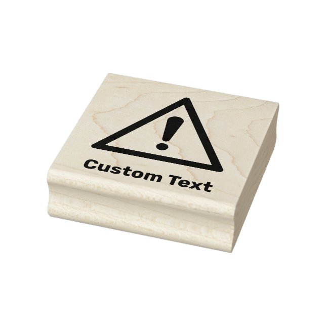 Generic Warning Triangle Sign Rubber Stamp (Stamp)