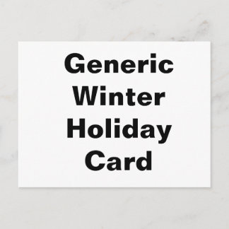 Generic Winter Holiday Card