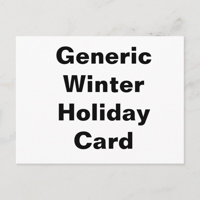 Generic Winter Holiday Card (Front)