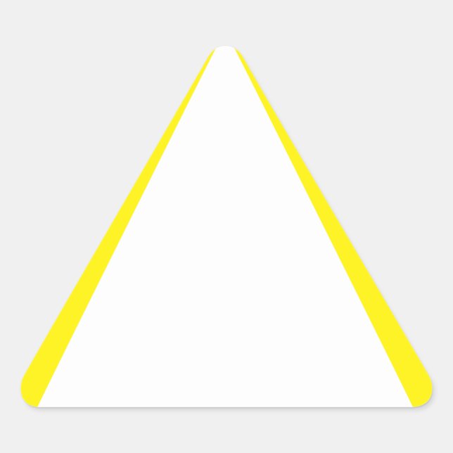 Generic Yellow Warning Triangle Sticker (Front)