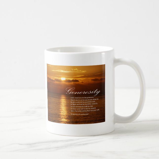 Generosity prayer coffee mug (Right)