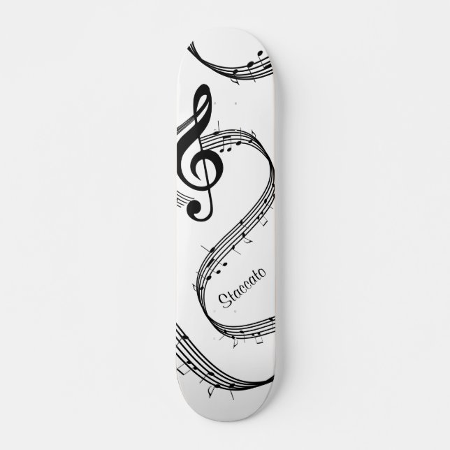 Generous G Clef Personal Skateboard (Front)