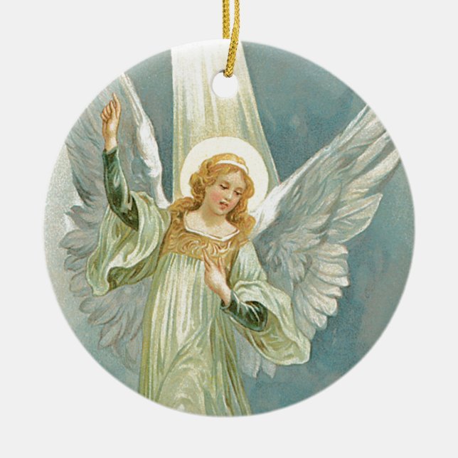 Generous -  Guardian Angel of Generosity Ceramic Tree Decoration (Front)