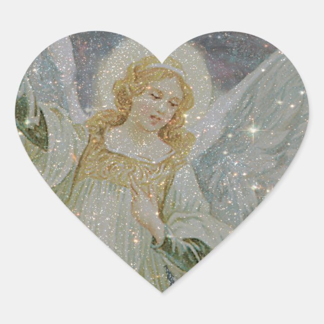 Generous -  Guardian Angel of Generosity Heart Sticker (Front)