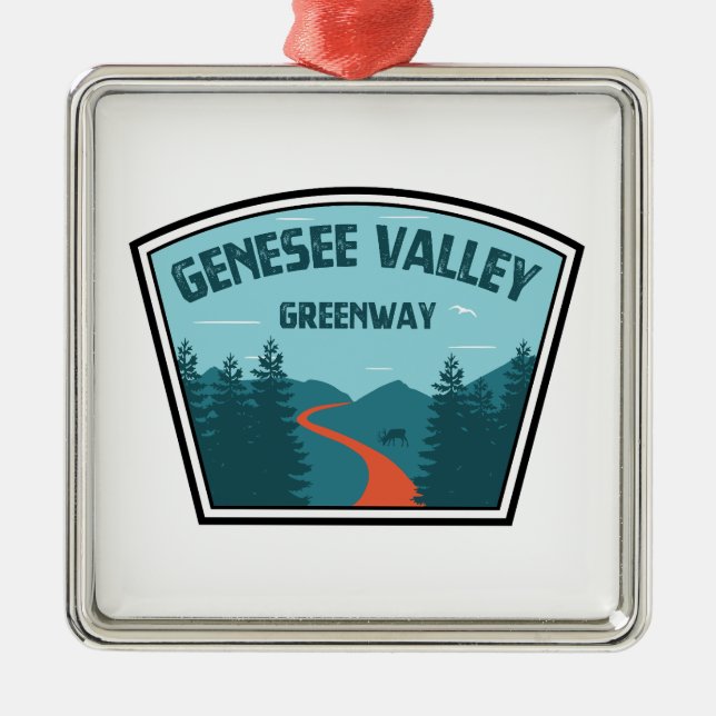 Genesee Valley Greenway New York Metal Ornament (Front)