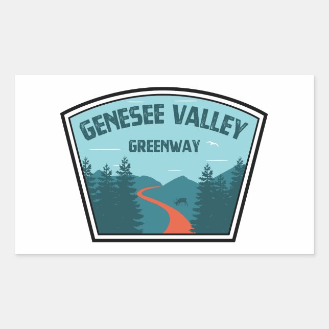 Genesee Valley Greenway New York Rectangular Sticker (Front)
