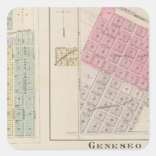 Geneseo, Alton, Little River, Kansas Square Sticker