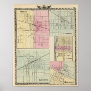 Geneseo, Kewanee, Cambridge, Fulton and Morrison Poster