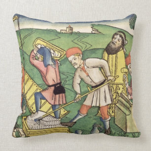 Genesis 11 1-9 Building The Tower of Babel, from t Cushion