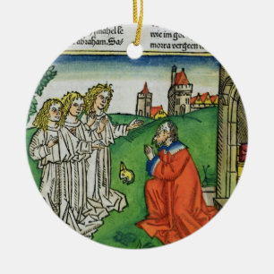 Genesis 18 2 Abraham and the Three Angels, from th Ceramic Tree Decoration