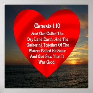 Genesis 1 10 Seas --POSTER PRINT