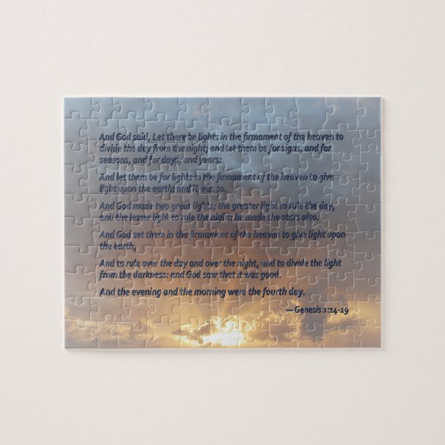 Genesis 1:14-19 ... Let there be lights Jigsaw Puzzle (Horizontal)