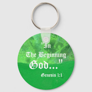 Genesis 1:1 Abstract Keychain