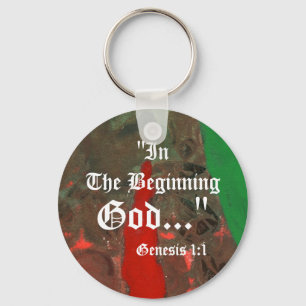 Genesis 1:1 Abstract Keychain