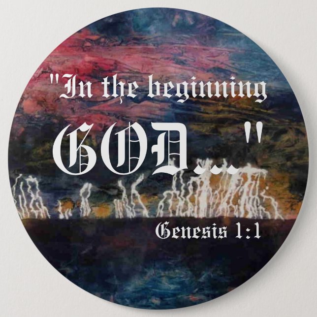Genesis 1:1 Button (Front)