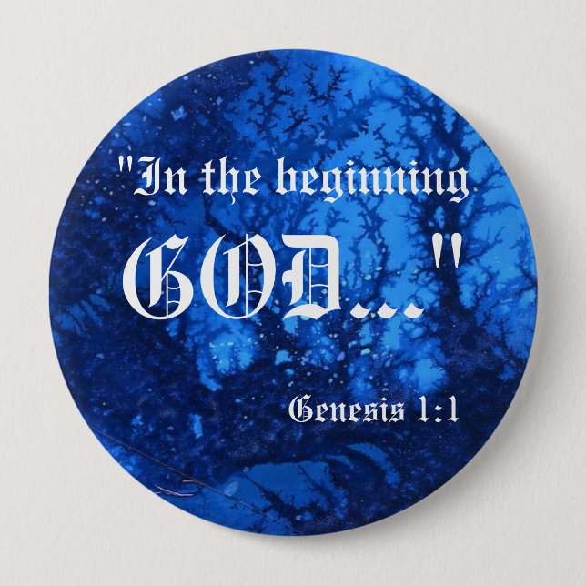 Genesis 1:1 Button (Front)