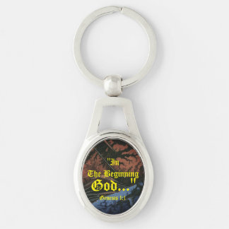 Genesis 1:1 In the beginning God..."Bible truth K Key Ring