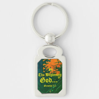 Genesis 1:1 In the beginning God..."Bible truth K Key Ring