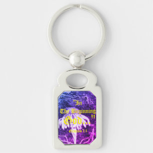 Genesis 1:1 In the beginning God..."Bible truth  K Key Ring