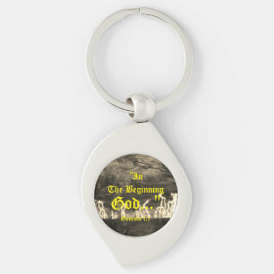 Genesis 1:1 In the beginning God..."Bible truth K Key Ring