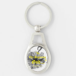 Genesis 1:1 In the beginning God..."Bible truth K Key Ring
