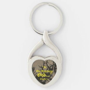 Genesis 1:1 In the beginning God..."Bible truth  K Key Ring