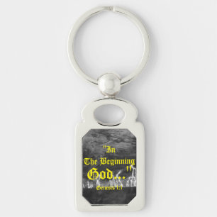 Genesis 1:1 In the beginning God..."Bible truth  K Key Ring