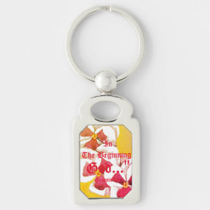 Genesis 1:1 In the beginning God..."Bible truth  K Key Ring