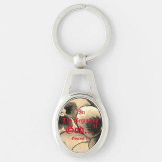 Genesis 1:1 In the beginning God..."Bible truth K Key Ring