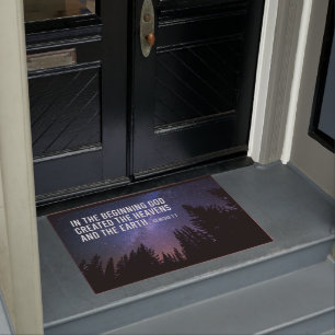 Genesis 1:1 In The Beginning Scripture Christian Doormat