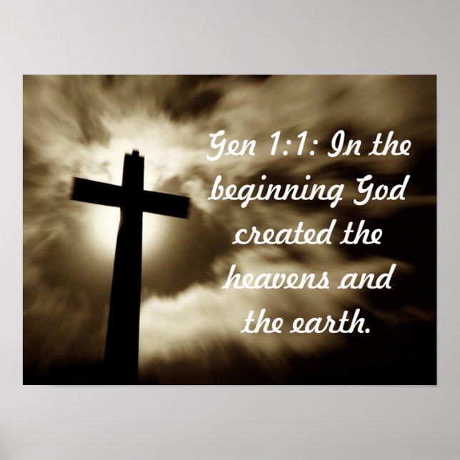 Genesis 1:1 Poster (Front)