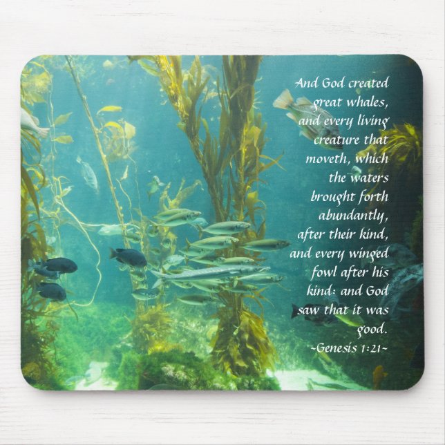 Genesis 1:21 Pacific Kelp Mouse Pad (Front)