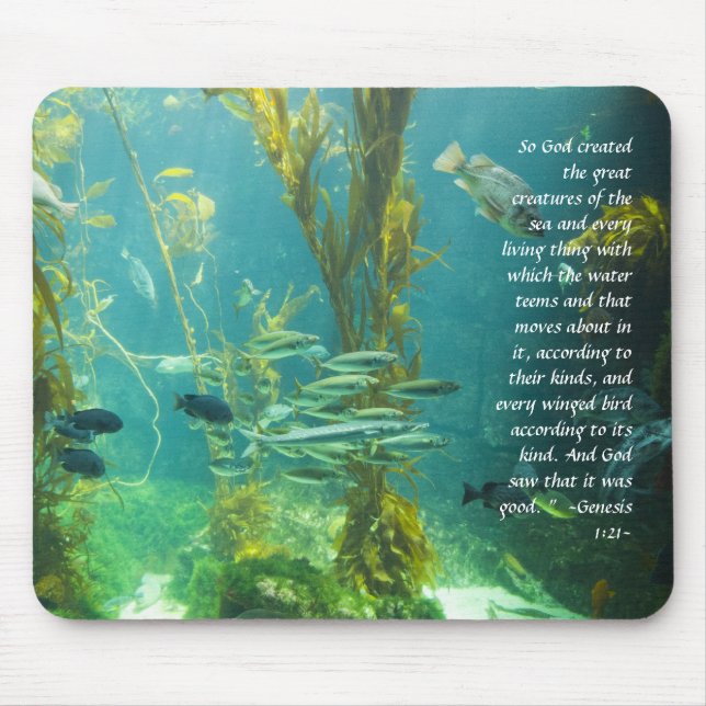 Genesis 1:21 Pacific Kelp Mousepad (Front)