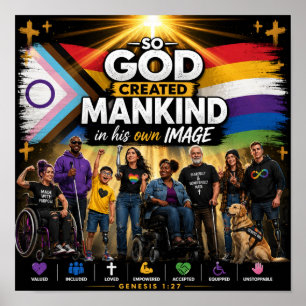 Genesis 1:27 So God Created Mankind In His Own Ima Poster
