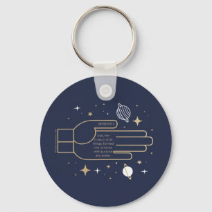 Genesis 1 - God is the Creator of all things. Key Ring