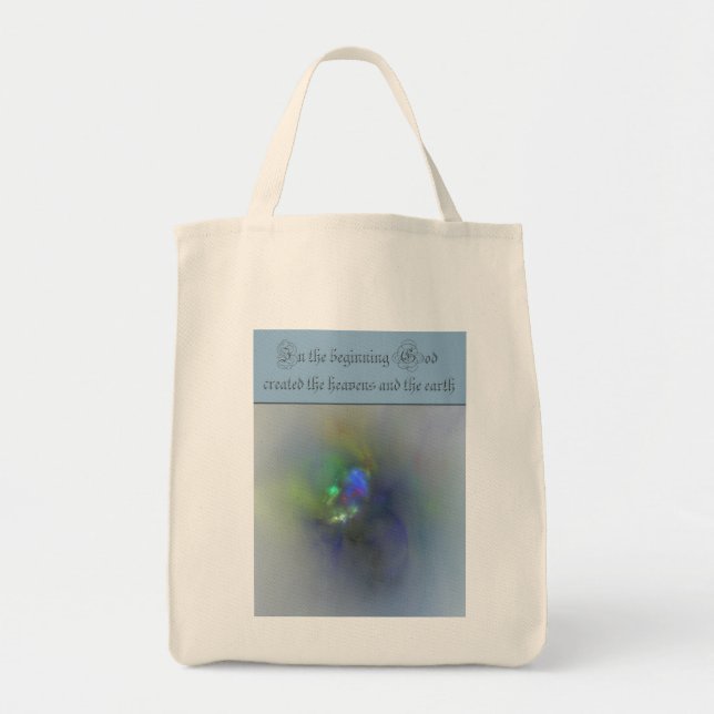 Genesis 1 In the beginning God created the heavens Tote Bag (Front)