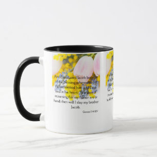 Genesis 27:41 KJV Bible Scripture Pic Two-Tone Mug
