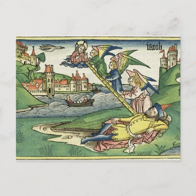 Genesis 28 10 Jacob's Ladder, from the 'Nuremberg Postcard (Front)