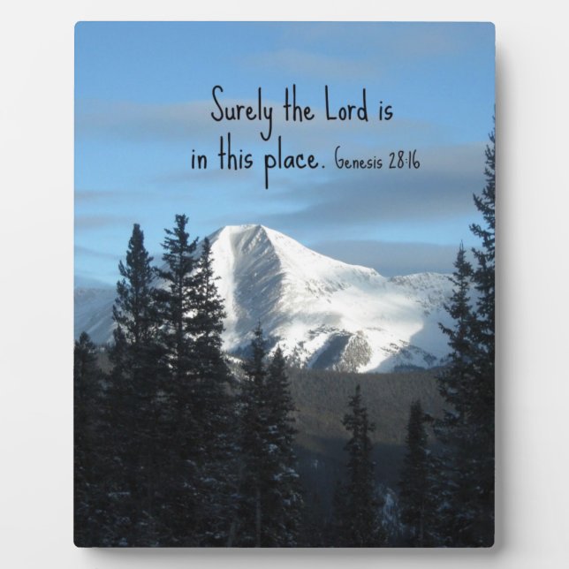 Genesis 28:16 Surely the Lord is in this place. Plaque (Front)
