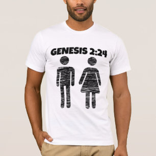 GENESIS 2:24 biblical MARRIAGE T-SHIRTS