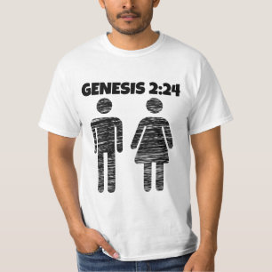 GENESIS 2:24 MARRIAGE T-SHIRTS