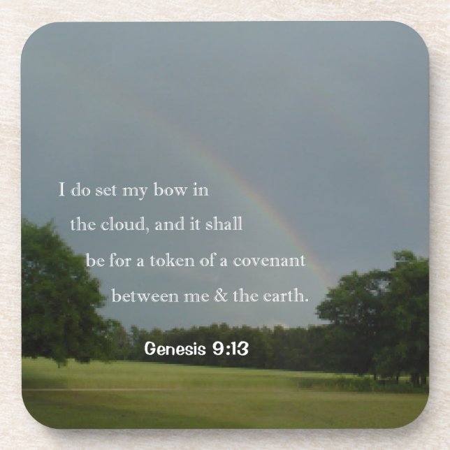 Genesis 9:13 Rainbow Coaster Set (Front)
